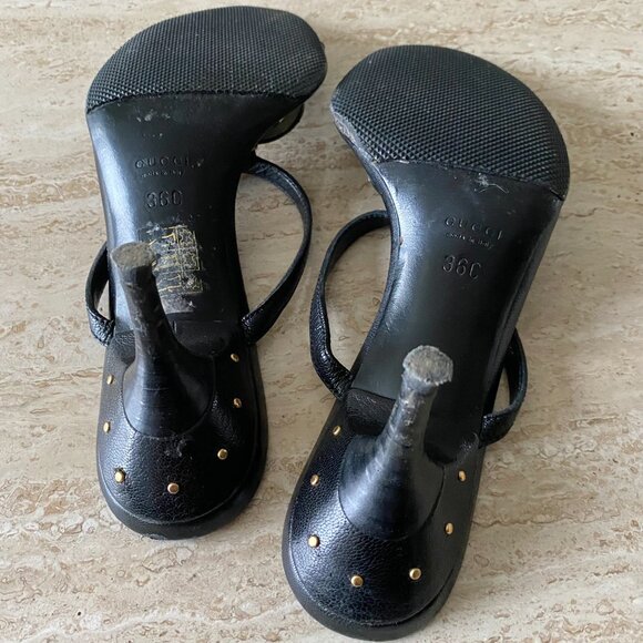 Vintage Gucci Stud GG Sandal Heels - Picture 7 of 7